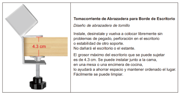 Tomacorriente para Escritorio